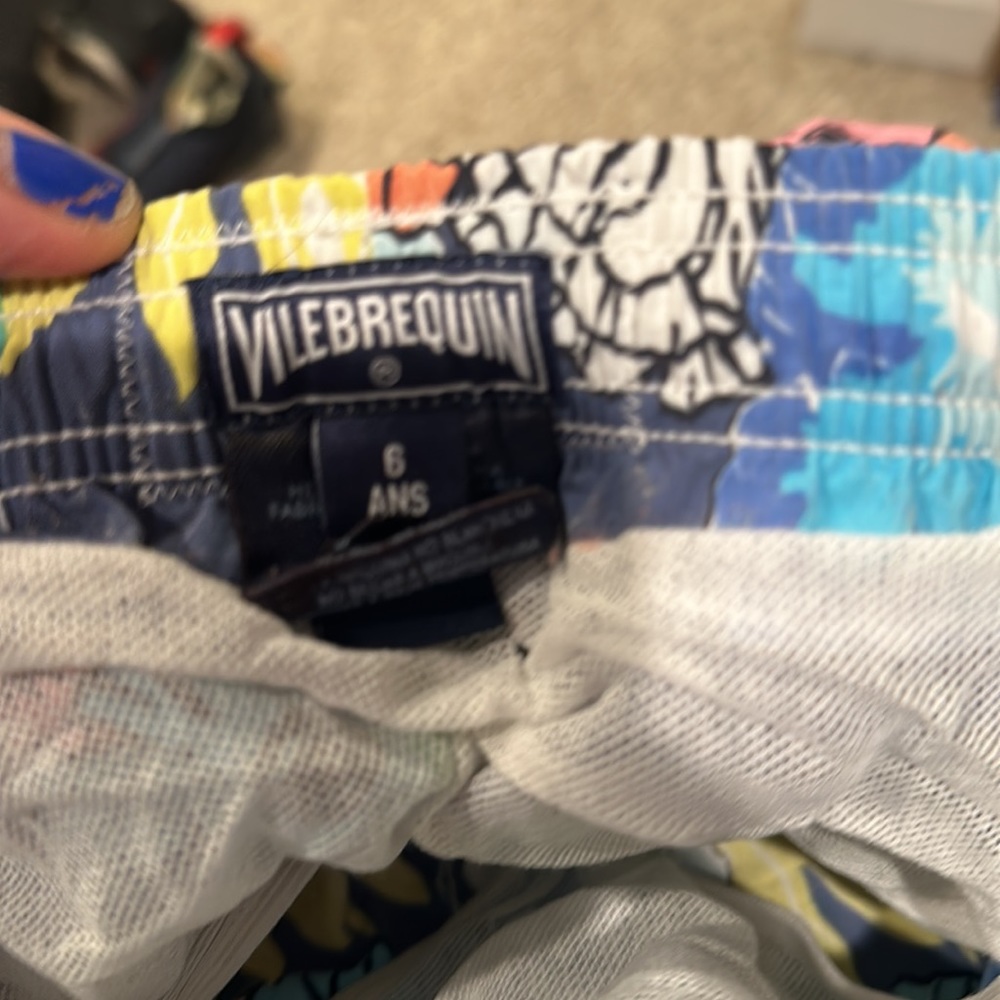Boys size 6 multicolor vilbrequin swim shorts - Picture 5 of 5